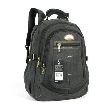 Imagem de Mochila Lona Notebook 35L Keuven KVN JA9801, Preta estonado