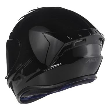Imagem de Capacete Moto Preto ASX Draken Solid Masculino Feminino Esportivo, Pre