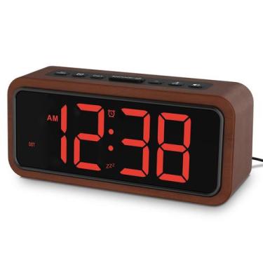 Imagem de Despertador Netzu Wooden com 12 toques para quem dorme pesado