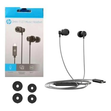 Imagem de Fone de Ouvido Intra Auricular Com Microfone HP Usb Tipo C Original DH