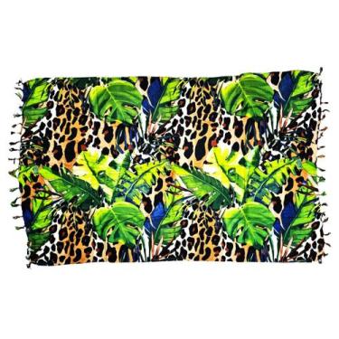 Imagem de Canga De Praia Tucano Floral Onça Verão Piscina Em Viscose Cor:Estampa