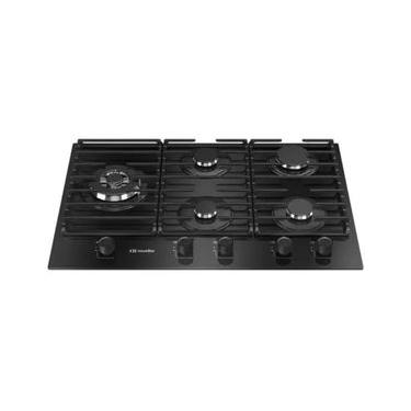 Imagem de Cooktop a Gás Mueller MCG5BM 5 Bocas Vidro Temperado Tripla Chama Preto Bivolt