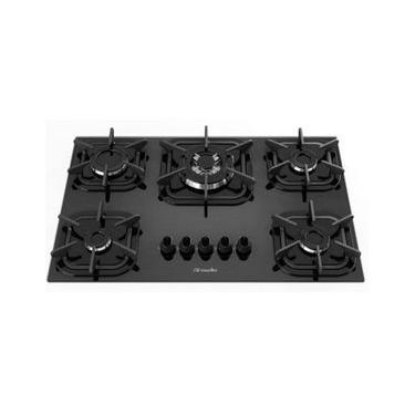 Imagem de Cooktop a Gás Mueller Wk26 60.1 5 Bocas Vidro Temperado Tripla Chama Preto Bivolt Bivolt