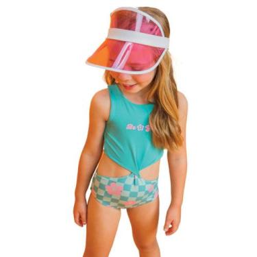 Imagem de Maiô Dupla Face Infantil UV Dry Verde Claro Uv50+ Infanti, 4