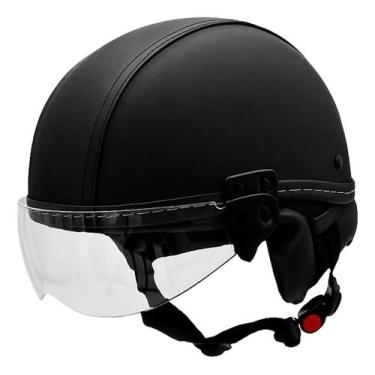 Imagem de Capacete Coquinho Kraft Bike Elétrica Scooter Skate Viseira Preto, Pre