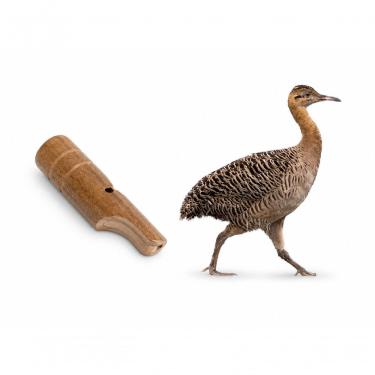 Imagem de Apito Manual para Chamada de Aves em Madeira Natural Som Realista Artesanal para Perdiz 1 Unidade