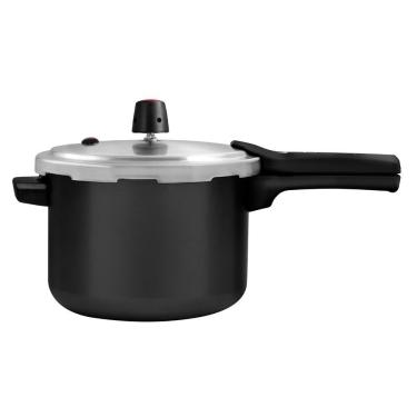 Imagem de Panela de Pressão Fechamento Externo Alumínio com Revestimento Antiaderente 4,5L Preta Panelux 23,5CM