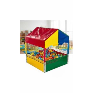 Imagem de Piscina de Bolinhas Infantil Casinha 1x1m Colorida - Congratulations S
