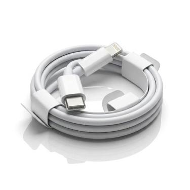 Imagem de Cabo Apple Lightning Para USB-C 1 Metro Branco Original Carregamento R