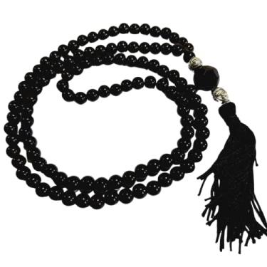 Imagem de Japamala 108 contas Pérola Abs 8mm preta