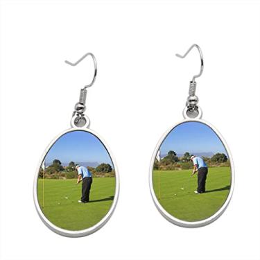 Imagem de Brinco de golfe 5 – Brincos pendentes para meninas – Presente de festa de aniversário dos namorados, Metal, Sem pedras preciosas