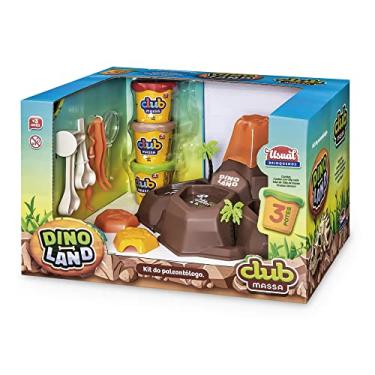 Imagem de Usual Brinquedos Club Massa de Modelar Dino Land, Multicolor