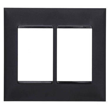 Imagem de Placa 3+3 Postos 4X4 Preta - 618516Pt Pial Plus+ Legrand