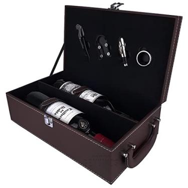 Imagem de Genérico Maleta Executiva Para 2 Garrafas De Vinhos Com Acessórios Transporte Seguro e Prático