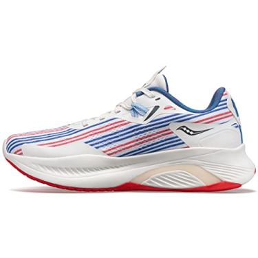 Imagem de Saucony Tênis feminino Guide 15, Branco/Vermelho/Preto, 9
