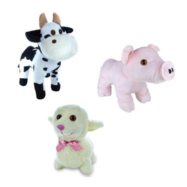 Imagem de Kit Fazendinha Porquinho + Ovelhinha + Vaca Nicho Quarto