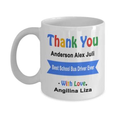 Imagem de Caneca personalizada para motorista de ônibus escolar, melhor caneca para motorista de ônibus escolar, caneca para motorista de ônibus escolar, presente para motorista de ônibus escolar, presente para motorista de ônibus escolar presente de agradecimento