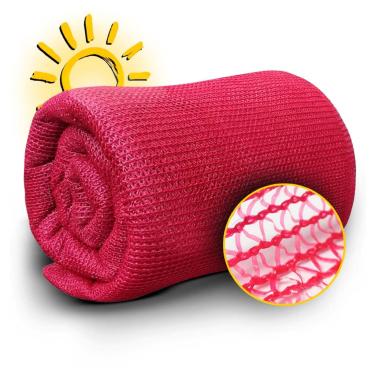 Imagem de Tela Sombreamento 35% Vermelha Produtor Estufas Horta 6x20