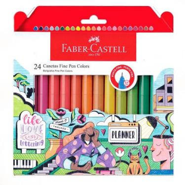 Imagem de Caneta Fine Pen Colors Com 24 Unidades - Faber-Castell
