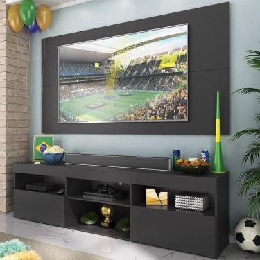 Imagem de Rack Com Painel Tv 65" Holanda Br3059 Preto