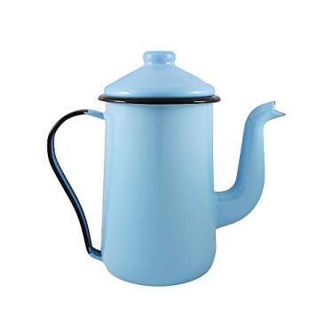 Imagem de Bule para Café Tradicional 14 Esmaltado Azul Claro - 1500 ml - Ewel