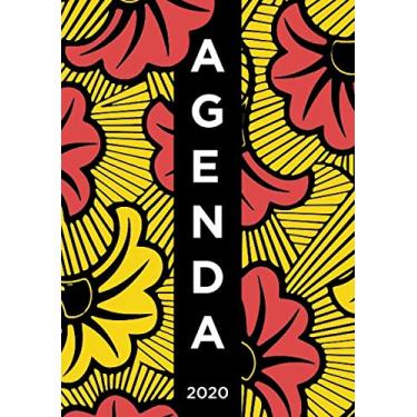 Imagem de Agenda 2020: 12 mois Semainier 2020 - De Janvier a Décembre 2020 - Taille A5 - Motif Wax Africain tissu hollandais