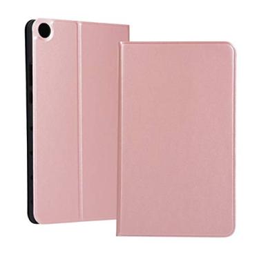 Imagem de DESHENG Clipes de proteção para tablet Capa protetora de TPU de textura de mola universal para Huawei Honor Tab 5 8 polegadas/Mediapad M5 Lite 8 polegadas, com suporte (preto) bolsa para tablet PC (cor: ouro rosa)