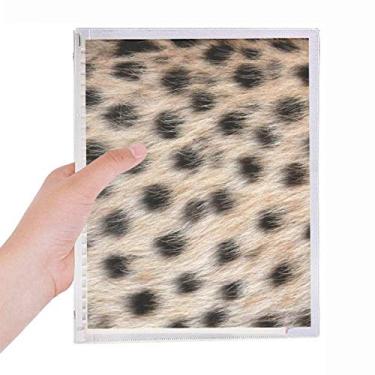 Imagem de Caderno de design abstrato de penas de leopardo diário de folhas soltas recarregáveis
