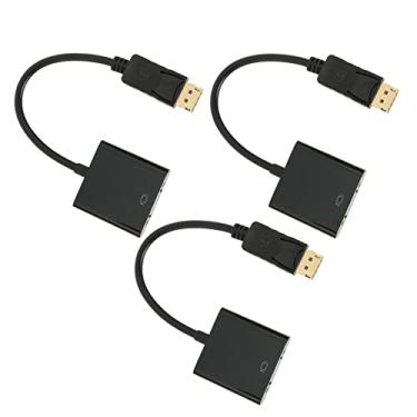 Imagem de 3 Adaptadores DP para VGA 1920x1080 DisplayPort para Adaptador VGA para Laptop