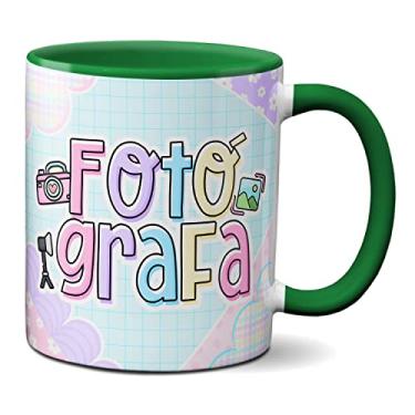 Imagem de Caneca Fotógrafa Profissional Presente Fotografia Câmera (Verde)
