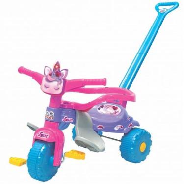 Imagem de Triciclo Motoca Infantil Tico Tico Unicornio Com Luz 2570 - Magic Toys