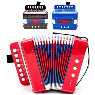Imagem de Sanfona Infantil Acordeon Brinquedo De Tocar Real toca de verdade