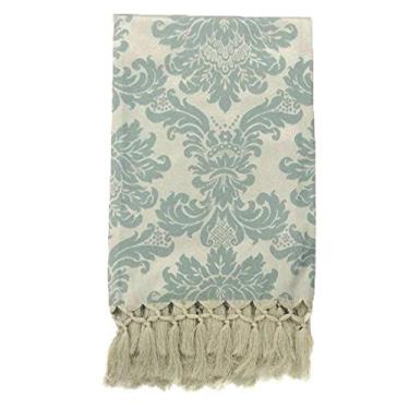 Imagem de Manta de Sofá Jacquard Verde com Prata 190x140