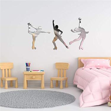 Imagem de Acrílico Espelhado Bailarinas de Patins