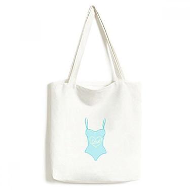 Imagem de Ilustração azul roupa de banho sacola sacola sacola sacola de compras bolsa casual bolsa