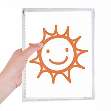 Imagem de Caderno de folhas soltas com pintura à mão Orange Sun Smile