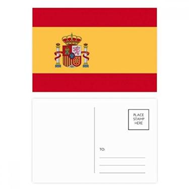 Imagem de Cartão postal de aniversário com bandeira nacional da Espanha, país da Europa, cartão de felicitações