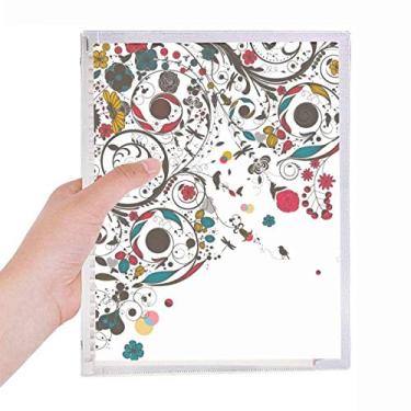 Imagem de Caderno de plantas com ilustração de arte moderna com folhas soltas diário recarregável