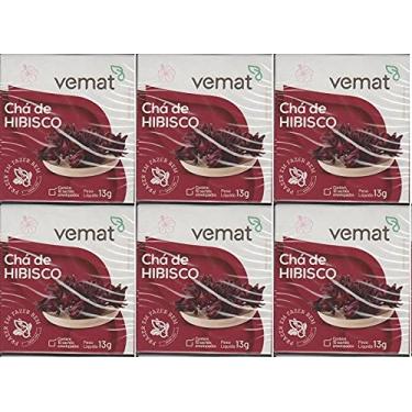 Imagem de Cha De Hibisco 10 Saches 10 g Vemat 6 caixas