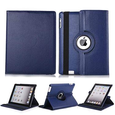 Imagem de Capa Couro Cores P/Novo Ipad 2017 Ou 2018 A1822 A1823 A1893 - AZUL MARINHO