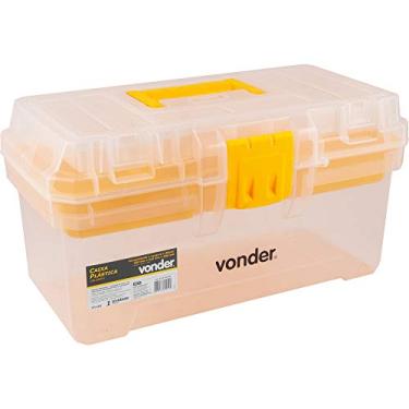 Imagem de Vonder, Caixa Plástica Para Ferramentas, Transparente E Amarela, Com 1 Bandeja, Cpv 0330.