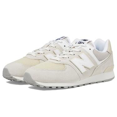 Imagem de New Balance Tênis infantil unissex 574 V1 Familiar Ground com cadarço, Sapato Infantil, Calçados, Raio da luaosso, 4.5 Wide Big Kid