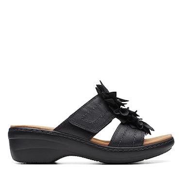 Imagem de Clarks Merliah Raelyn feminina, Couro preto, 8 Wide
