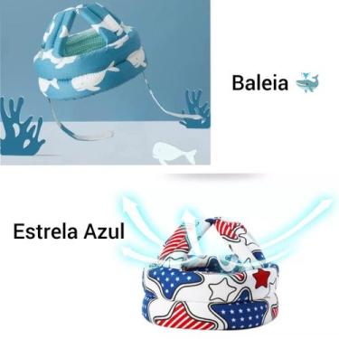 Imagem de Bebê Chapéu Anti-colisão Protetor Ajustável Cabeça RESPIRÀVEL - SMALL 