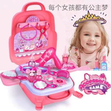 Imagem de Maleta Cabeleireira Hair Brinquedo 3 Em 1 / Mochila 21 Peças. - toy ki