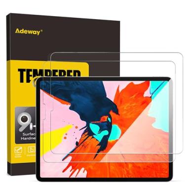 Imagem de Adeway 2 Pack Protetor de Tela para iPad Pro 12.9 polegadas 2022-2018 (6ª/5ª/4ª/3ª Geração), Vidro Temperado, Resistente a Riscos, Exibição Clara, Compatível com Apple Pencil