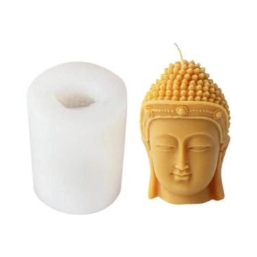 Imagem de Molde De Cera Para Cabeça De Buda 3D Em Silicone Para Artesanato DIY E