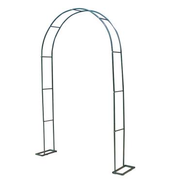 Imagem de Arco decorativo de metal, moldura de pérgola de jardim, arco de casamento rosa, para plantas trepadeiras, jardim, gramado, festa, preto, branco, verde. (verde 140 x 230 cm)