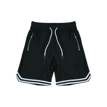 Imagem de Shorts de Basquete Masculino - Malha Respirável de Secagem Rápida para