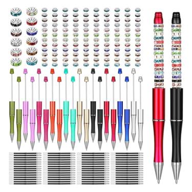 Imagem de XUYUH Caneta esferográfica, 260 peças, caneta esferográfica com miçangas, recargas, transferência de calor para lembrancinhas de festa de Natal, 8 mm